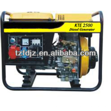 Uso familiar de 5 KW tipo abierto generador de diesel conjunto